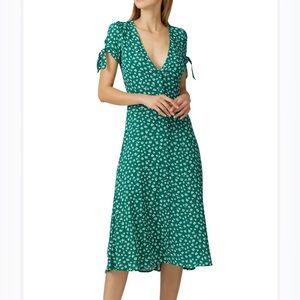 Reformation Green Rosalinda Dress